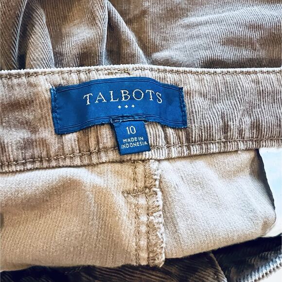 Talbots Women’s Curvy Corduroy Pants Brown Size 10 - Picture 3 of 4